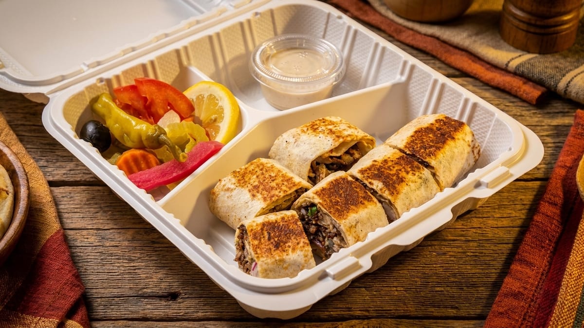 Classic beef shawerma meal